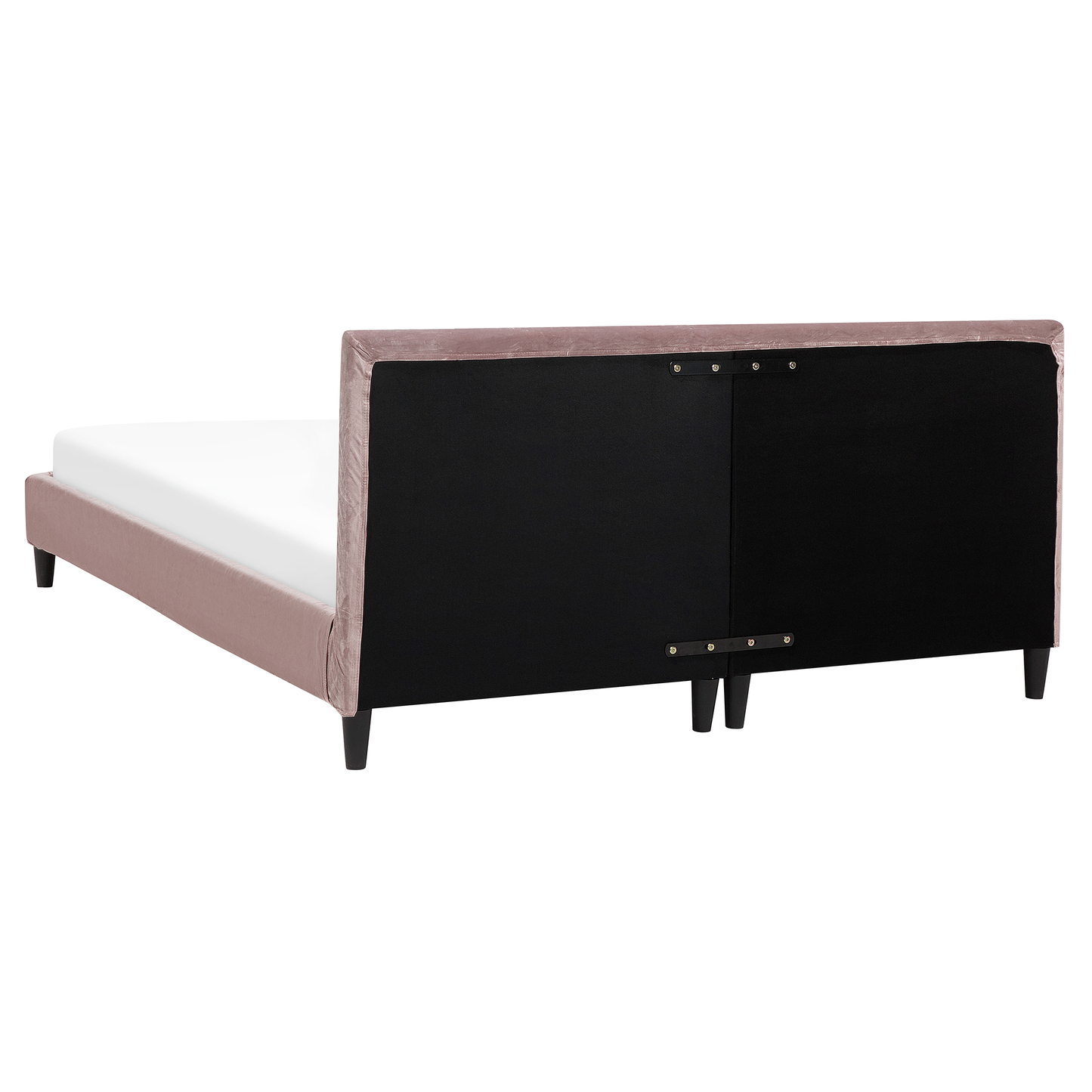Bett mit Lattenrost Samtstoff FITOU 160 x 200 cm Rosa