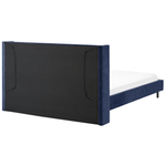 Bett mit Lattenrost Samtstoff VILLETTE 180 x 200 cm Marineblau