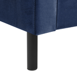 Bett mit Lattenrost Samtstoff VILLETTE 180 x 200 cm Marineblau