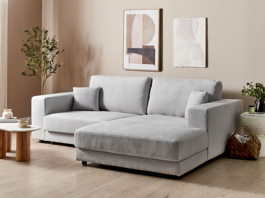 3-Sitzer Ecksofa hellgrau linksseitig LOFOTEN