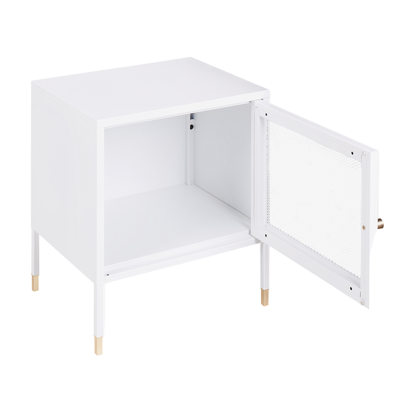 Nachttisch OSSETT Metall Weiss