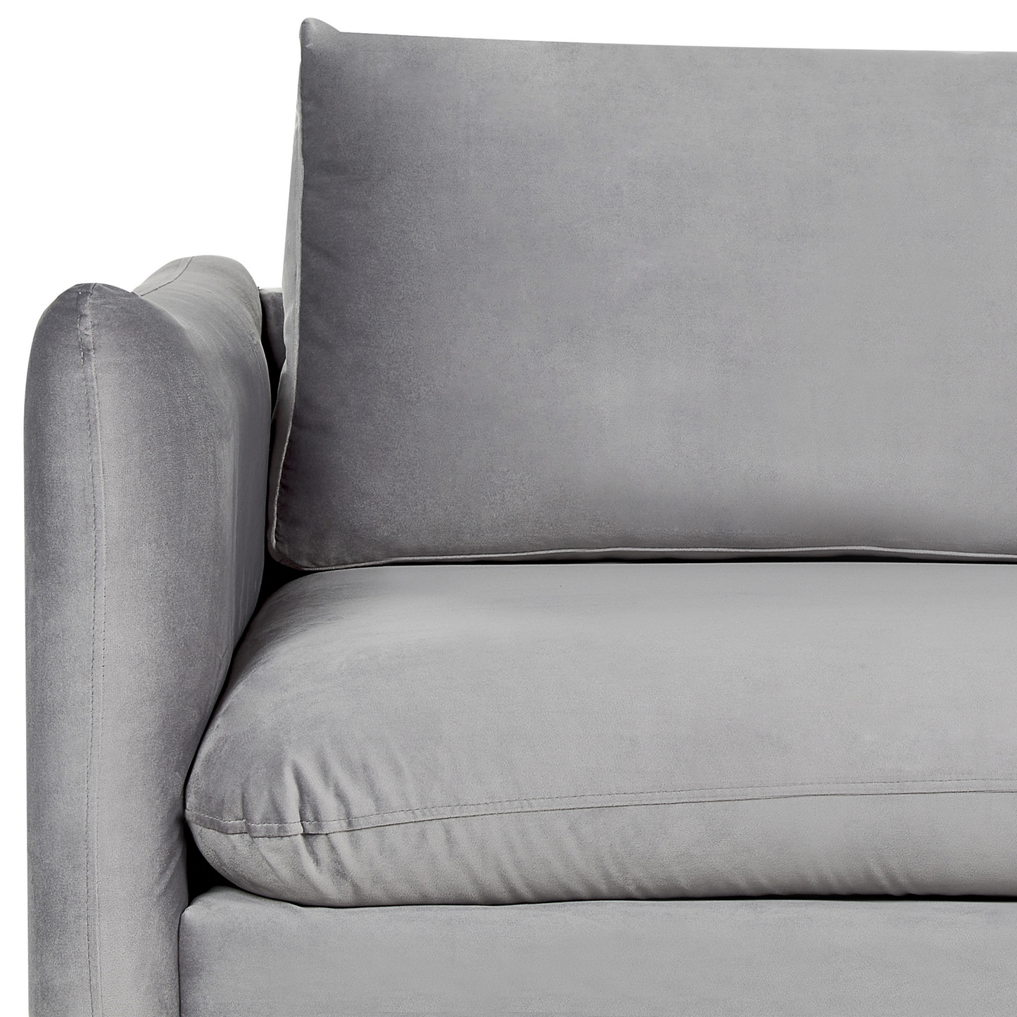 3-Sitzer Sofa Samtstoff grau VINTERBRO