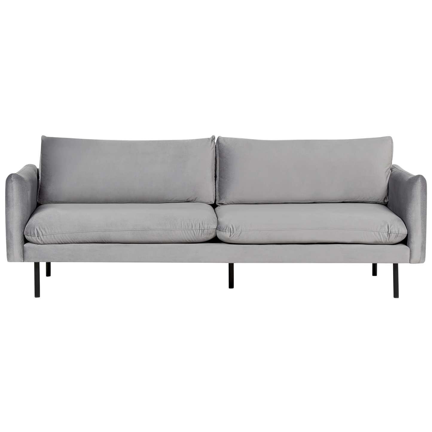 Sofa Set Samtstoff grau 4-Sitzer mit Ottomane VINTERBRO