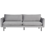 Sofa Set Samtstoff grau 4-Sitzer mit Ottomane VINTERBRO
