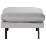 Sofa Set Samtstoff grau 4-Sitzer mit Ottomane VINTERBRO