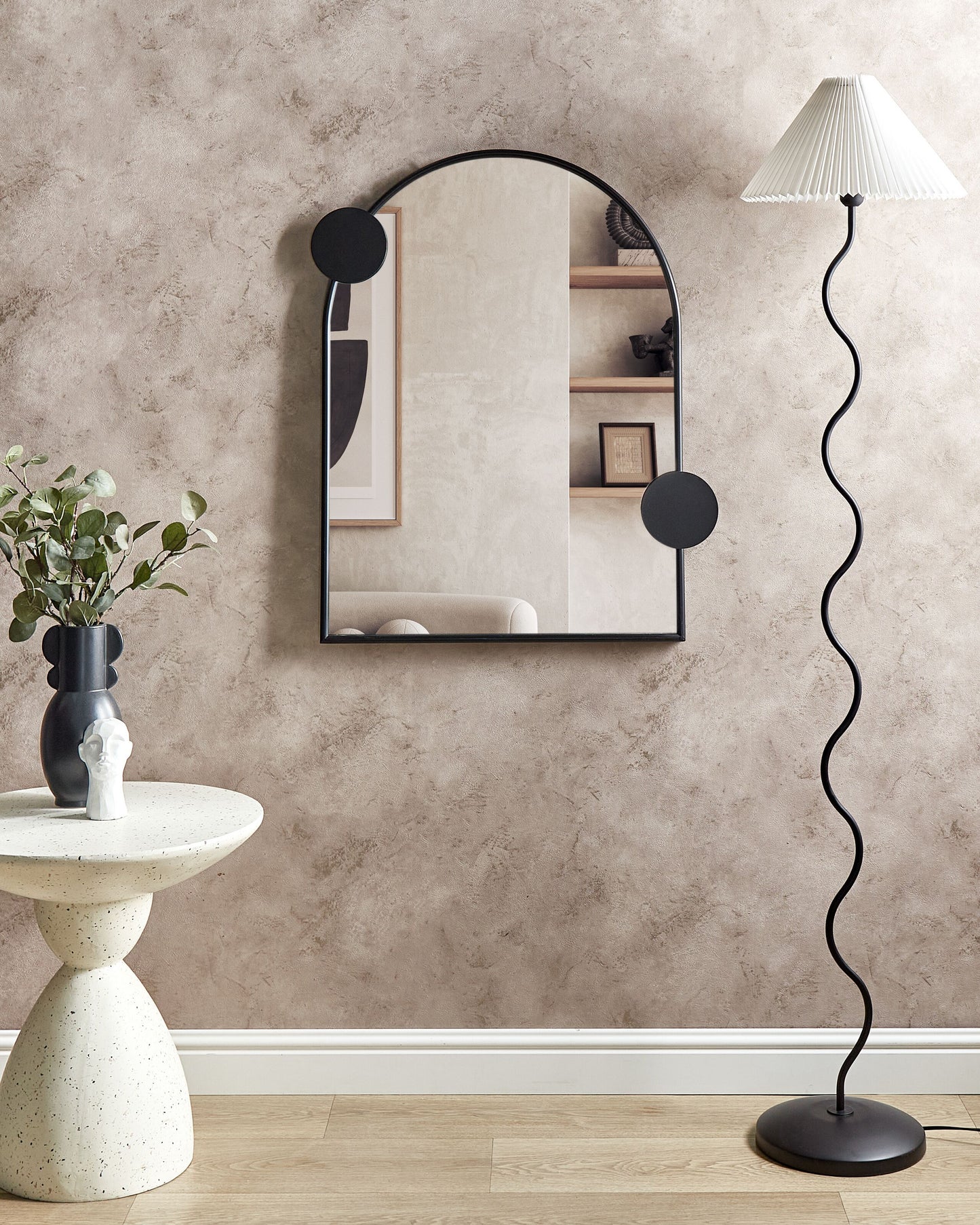 Wandspiegel AULON 69 cm 80 cm Metall Schwarz