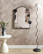 Wandspiegel AULON 69 cm 80 cm Metall Schwarz