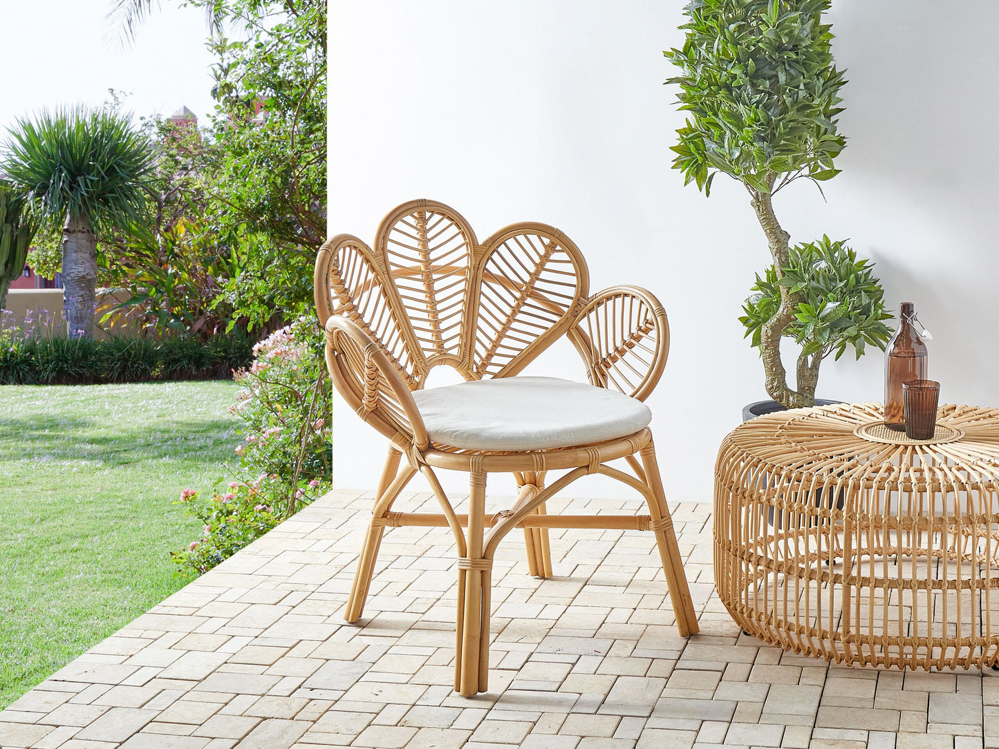 Pfauenstuhl FLORENTINE II Rattan Naturfarben