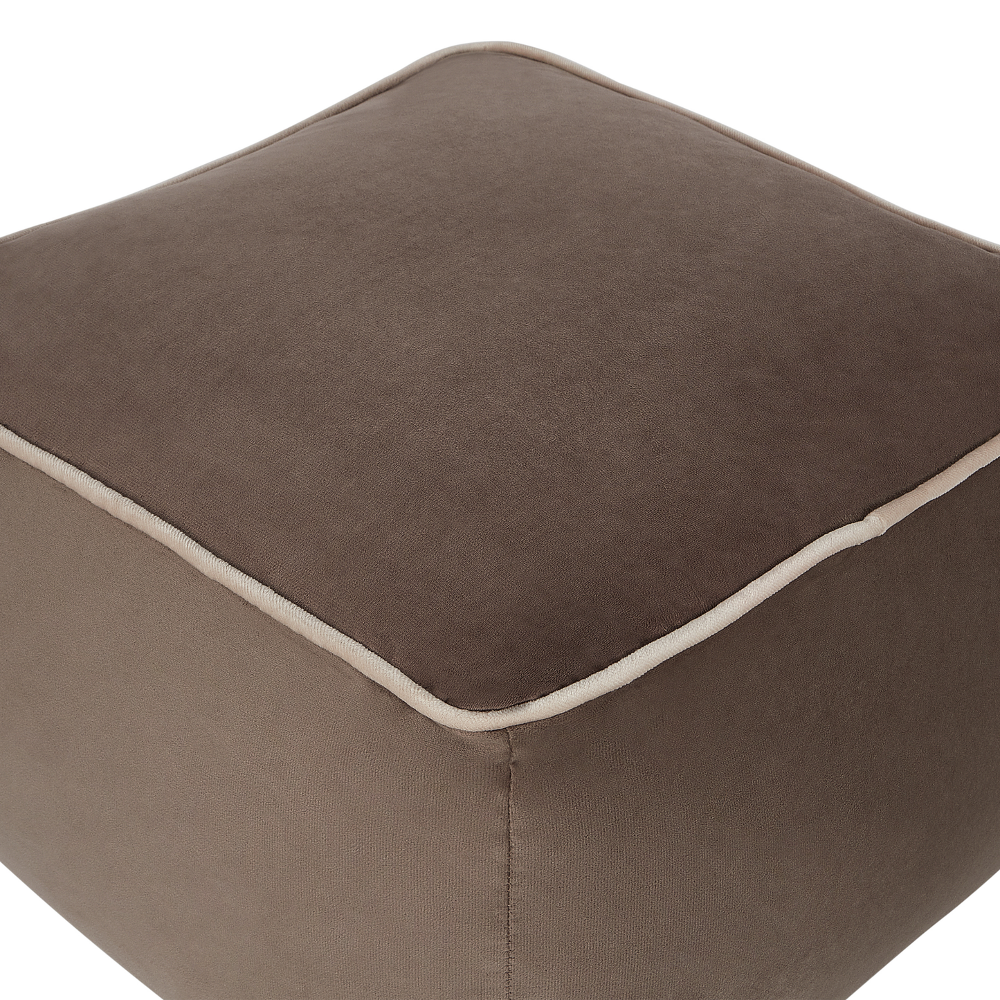 Pouf Samtstoff braun 50 x 50 x 30 cm DAREYN