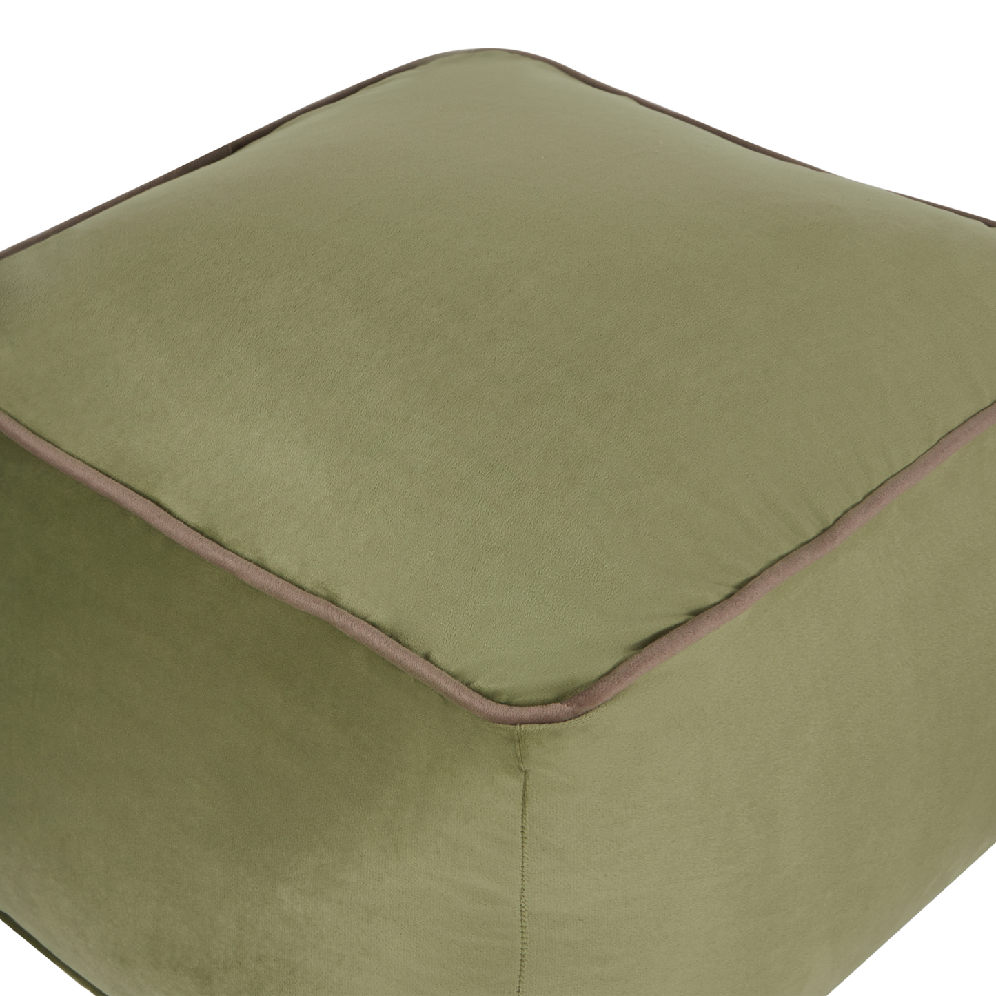 Pouf Samtstoff olivgrün 50 x 50 x 30 cm DAREYN
