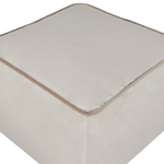 Pouf Samtstoff hellbeige 50 x 50 x 30 cm DAREYN