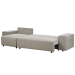 3-Sitzer Ecksofa taupe rechtsseitig mit Schlaffunktion Stauraum LUSPA