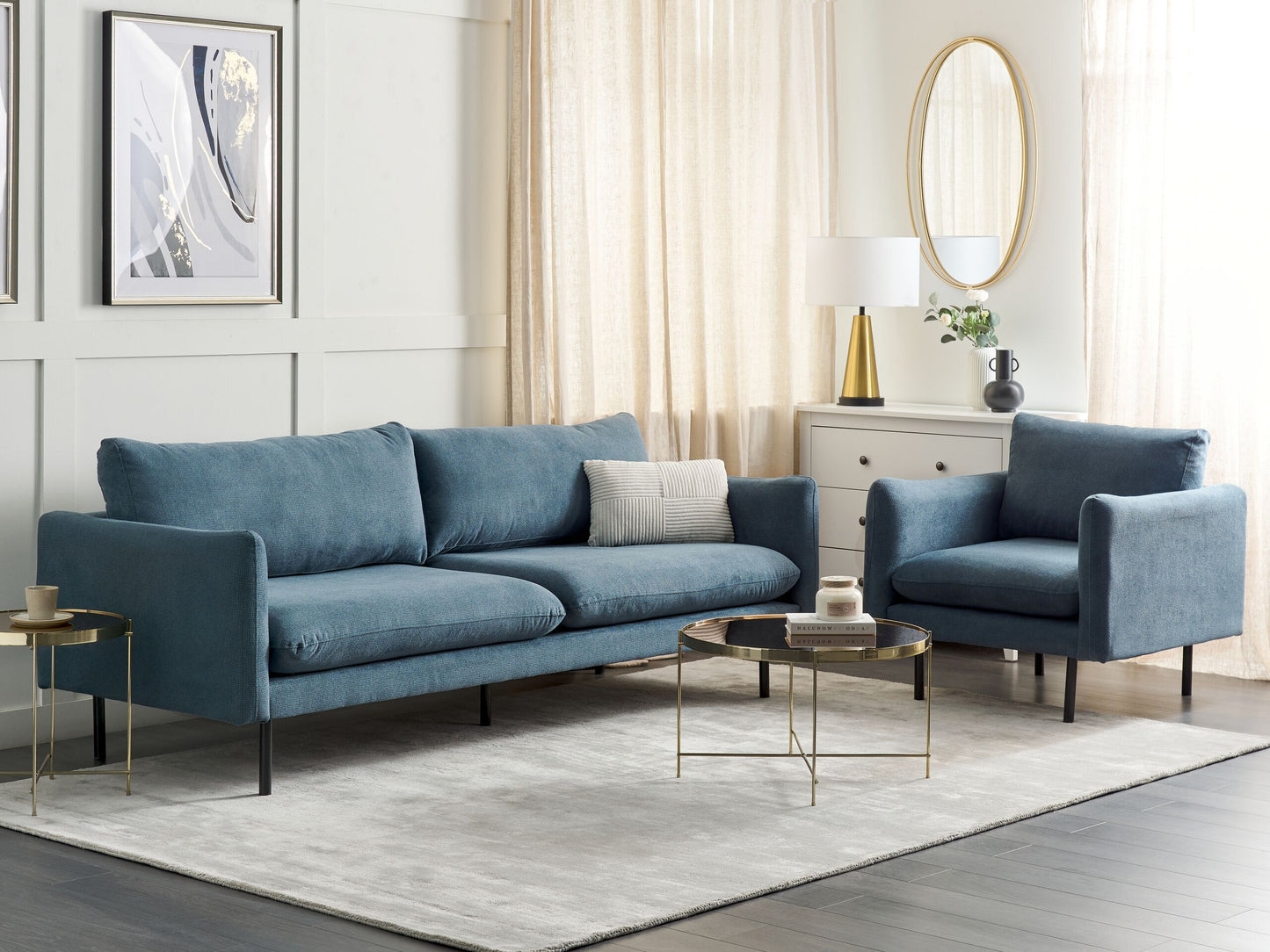 Sofa Set blau 4-Sitzer VINTERBRO