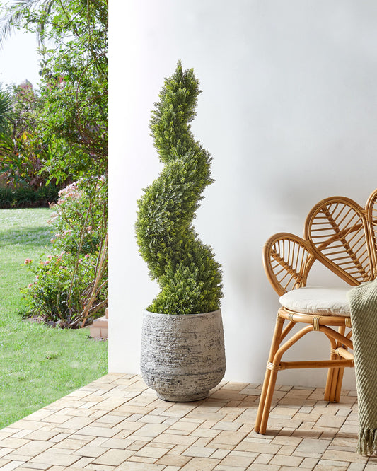 Kunstpflanze im Blumentopf 126 cm CYPRESS SPIRAL TREE