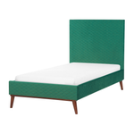 Bett mit Lattenrost Samtstoff BAYONNE 90 x 200 cm Grün