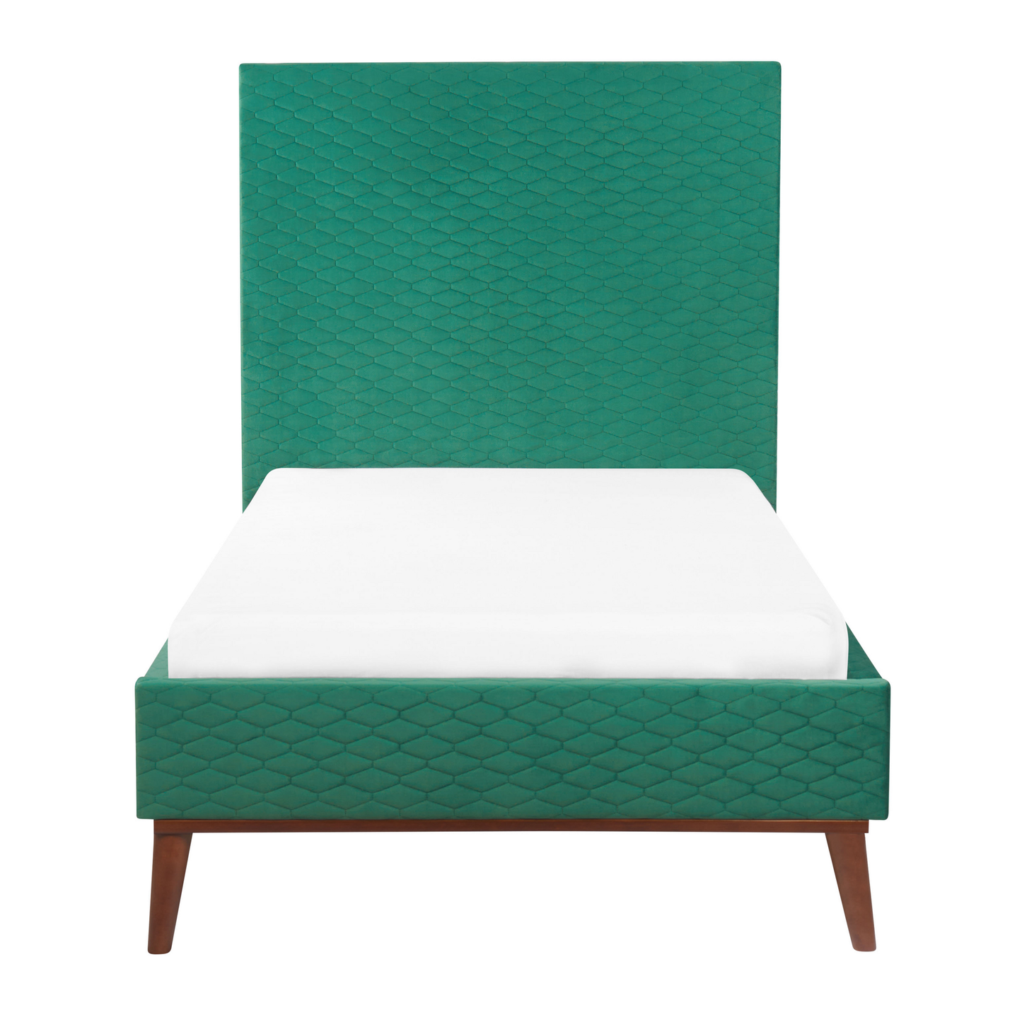 Bett mit Lattenrost Samtstoff BAYONNE 90 x 200 cm Grün