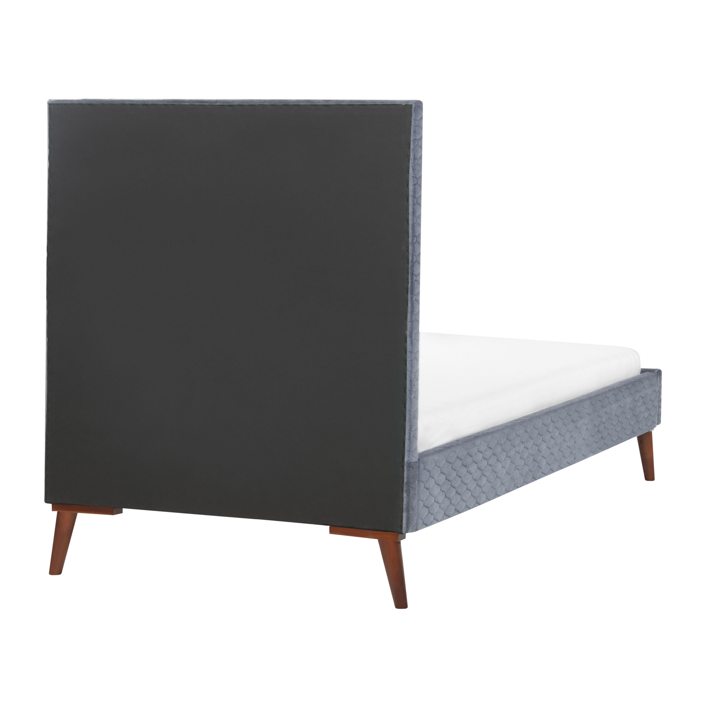 Bett mit Lattenrost Samtstoff BAYONNE 90 x 200 cm Grau