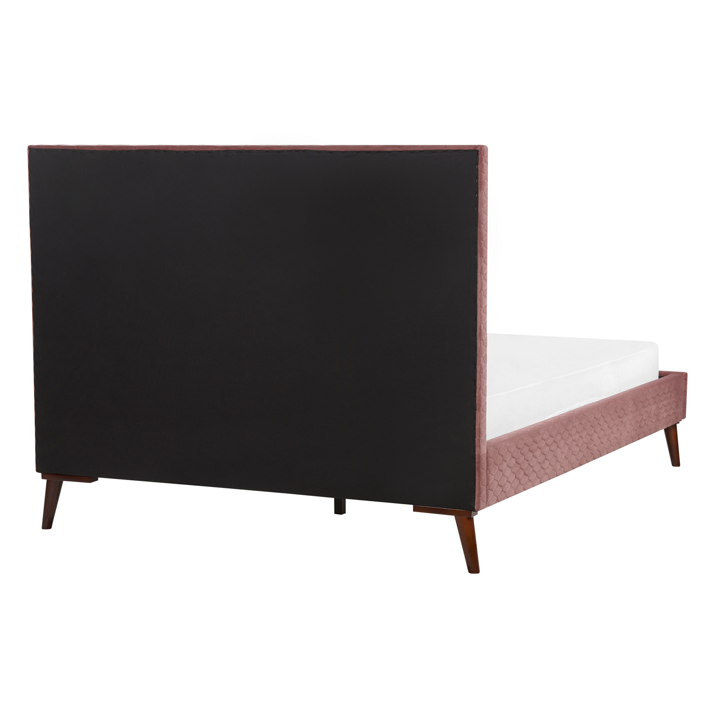 Bett mit Lattenrost Samtstoff BAYONNE 140 x 200 cm Rosa