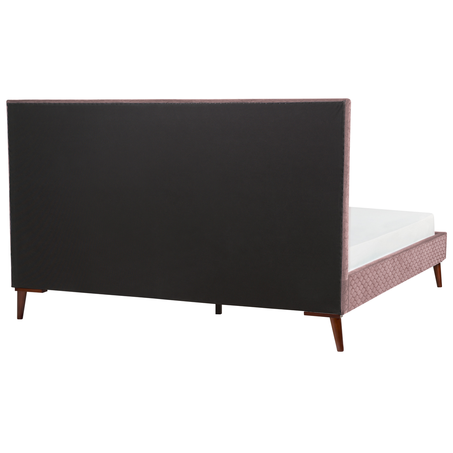 Bett mit Lattenrost Samtstoff BAYONNE 180 x 200 cm Rosa