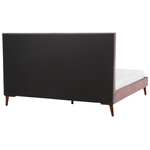 Bett mit Lattenrost Samtstoff BAYONNE 180 x 200 cm Rosa