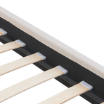 Bett mit Lattenrost Samtstoff BAYONNE 160 x 200 cm Cremeweiss