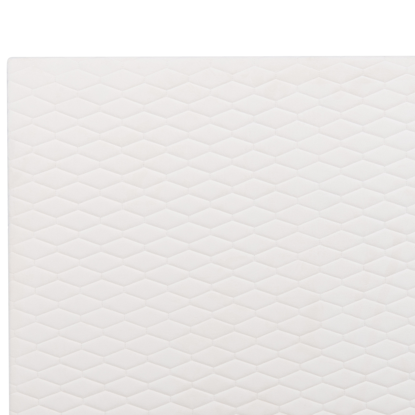 Bett mit Lattenrost Samtstoff BAYONNE 160 x 200 cm Cremeweiss