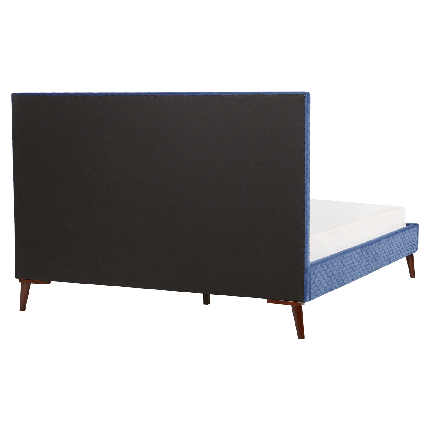 Polsterbett Samtstoff blau Lattenrost 160 x 200 cm BAYONNE