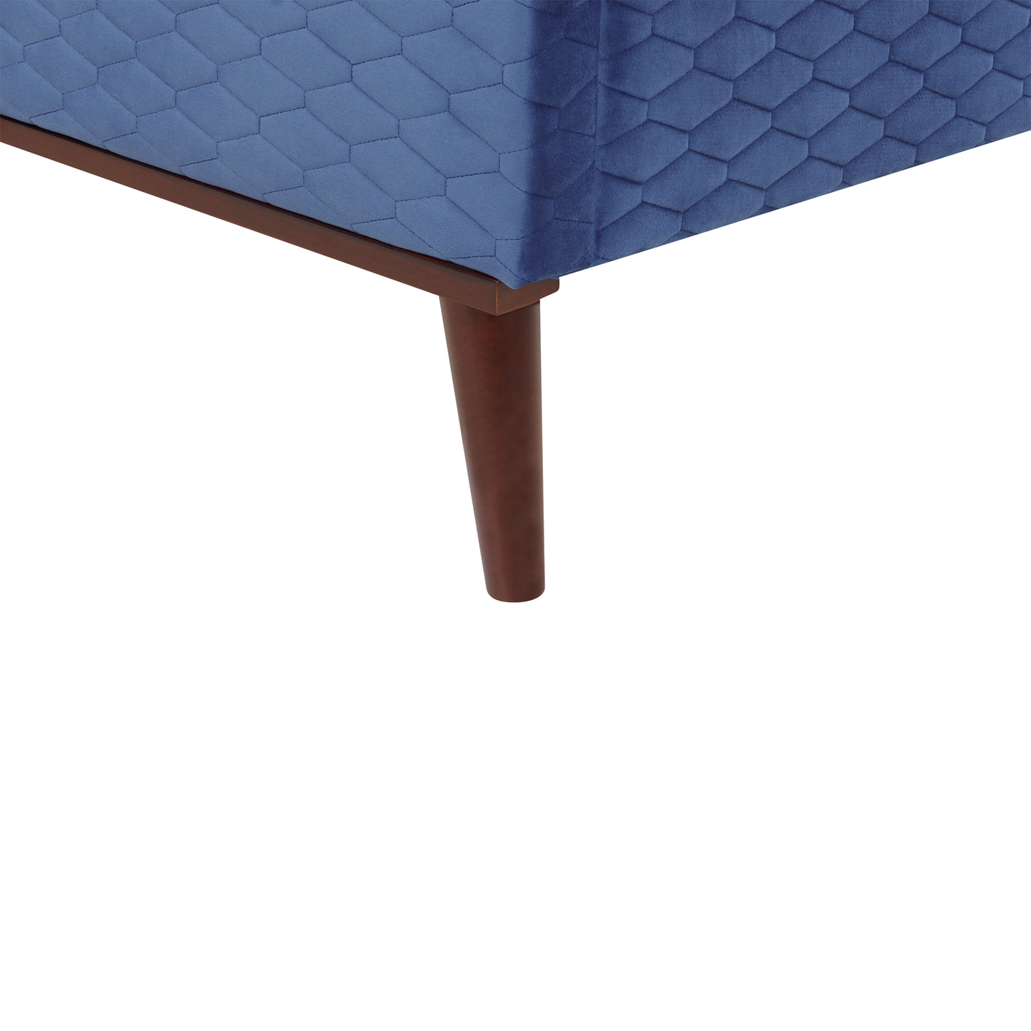 Bett mit Lattenrost Samtstoff BAYONNE 180 x 200 cm Blau