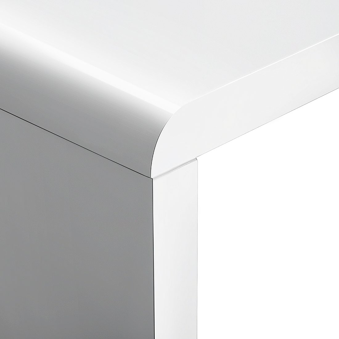 Couchtisch U-förmig weiss 60 x 120 cm MILWAUKEE